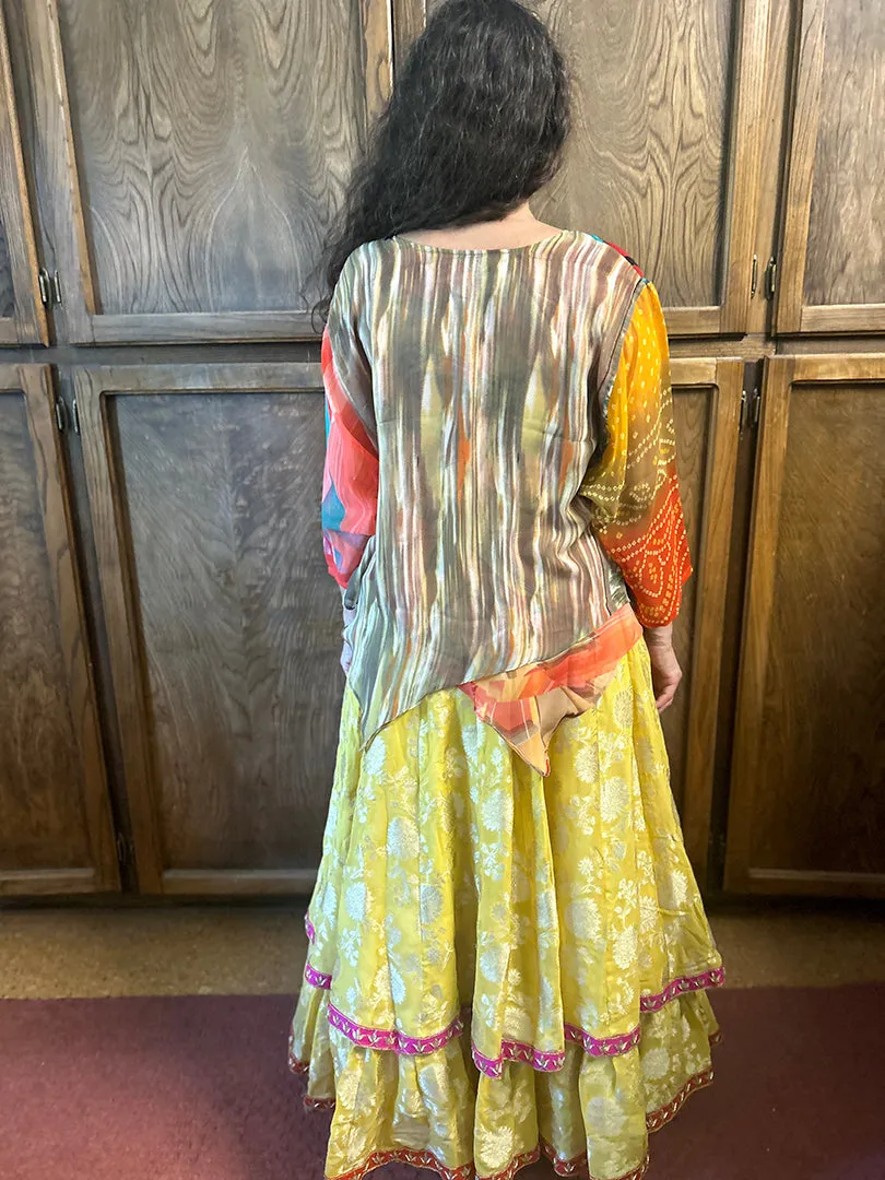 2 Layer Multi color Tunic Top Lagenlook