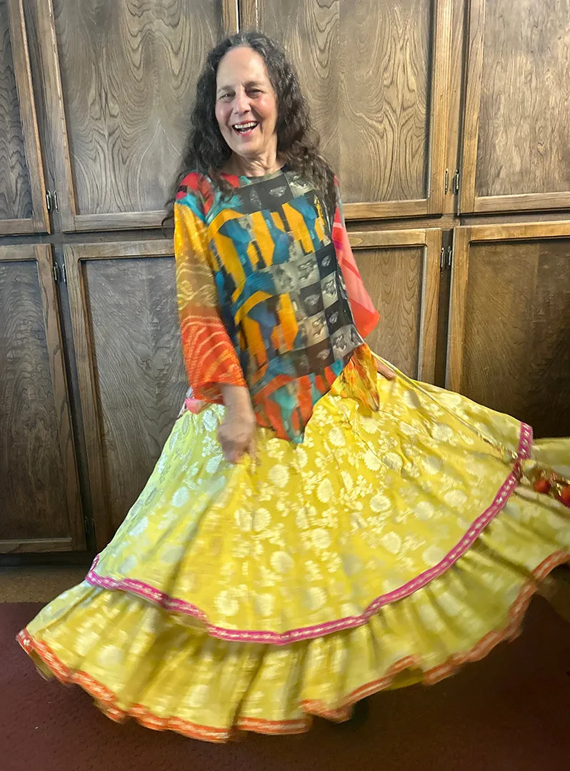 2 Layer Multi color Tunic Top Lagenlook
