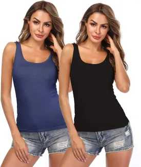 Camisoles for Women with Built in Bra,Basic Yoga Top Layering Tank Top Padded Bra Undershirt(S-3XL)