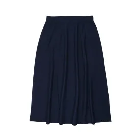 Coco Blanc Navy Knit A-Line Skirt (9016)