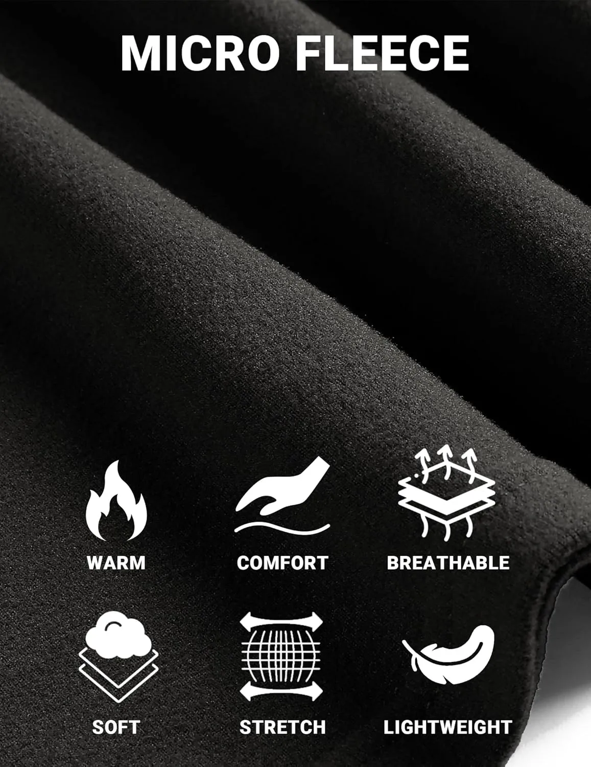 COOFANDY Mens Mock Neck Shirts Fleece Long Sleeve Tops Basic Pullover T-Shirts