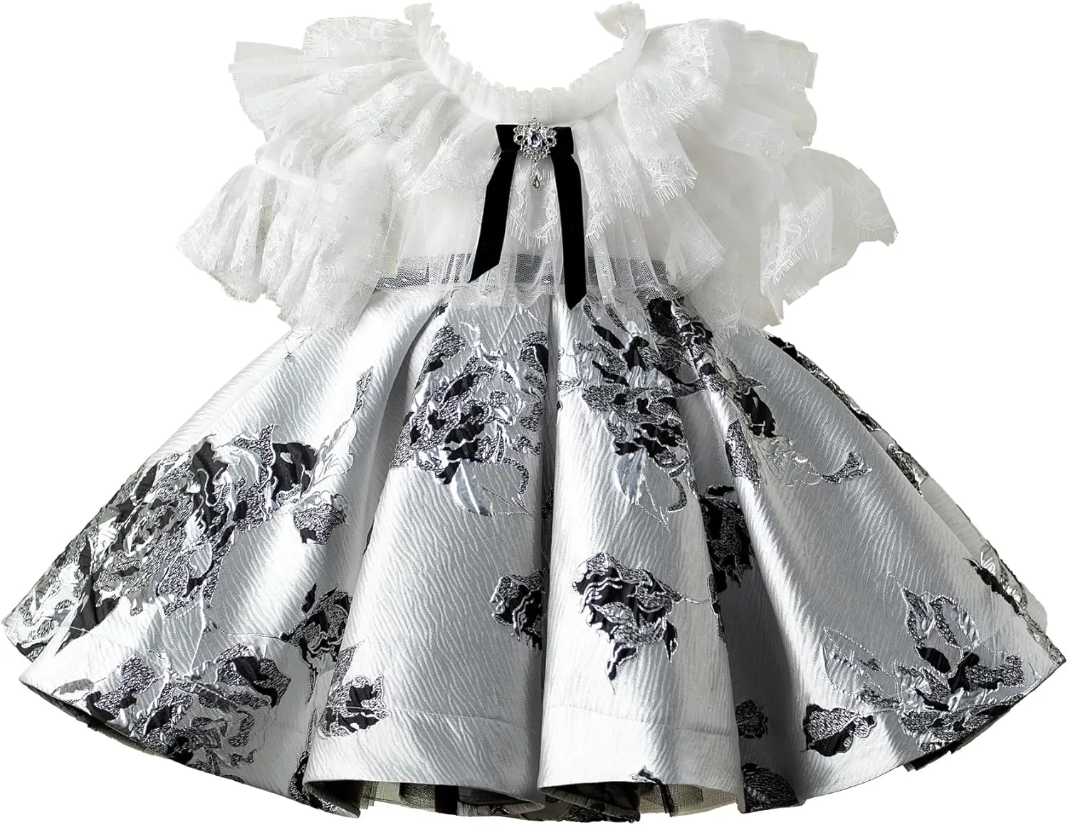 Flower Girl Dress Ruffle Satin Lace Tulle Beads Flower Decoration Toddler Wedding Birthday Party Evening Dress