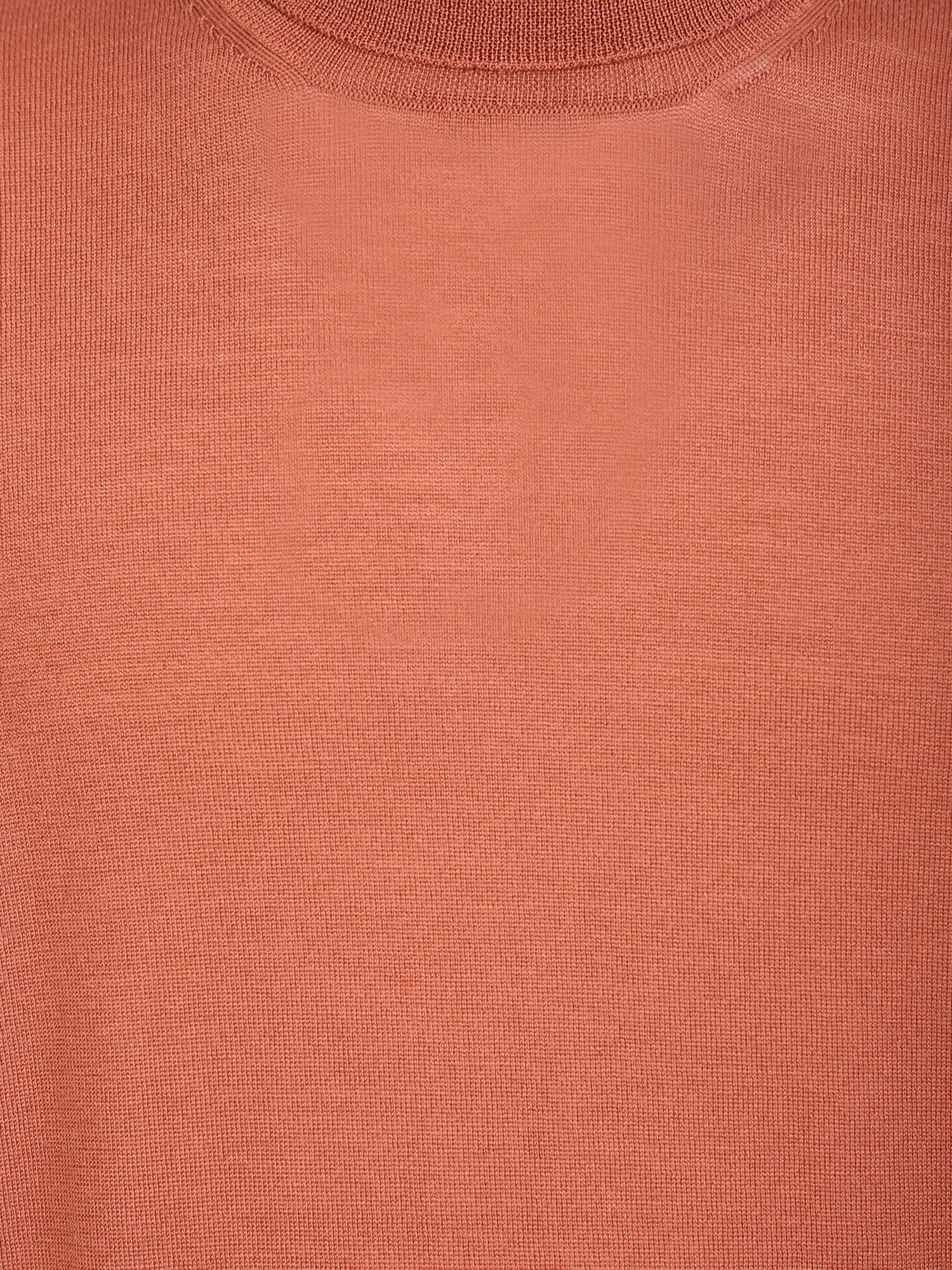 High neck wool sweater salmon