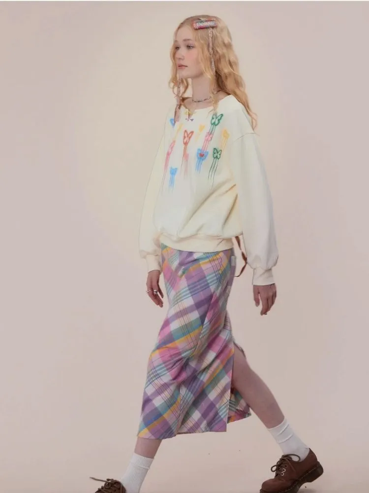 High waist slim plaid skirt【s0000003771】