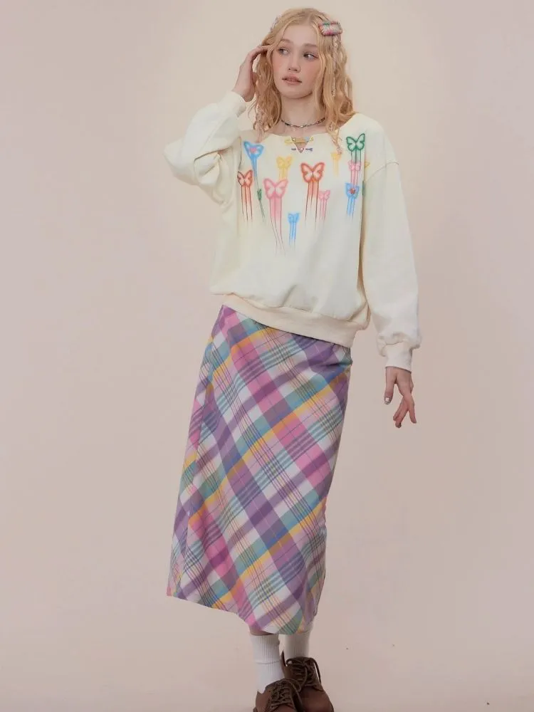 High waist slim plaid skirt【s0000003771】