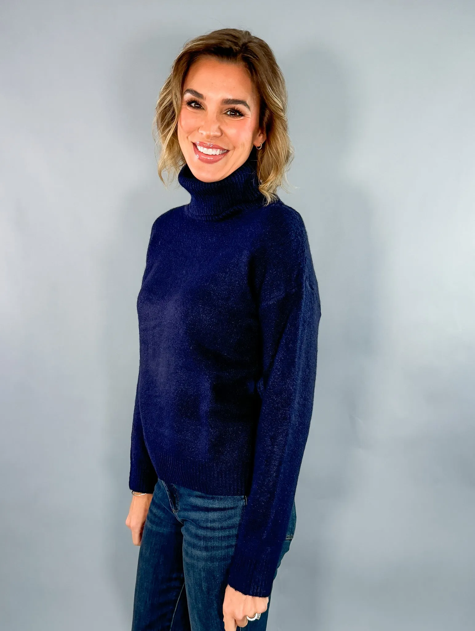 Nation Navy Turtleneck Sweater