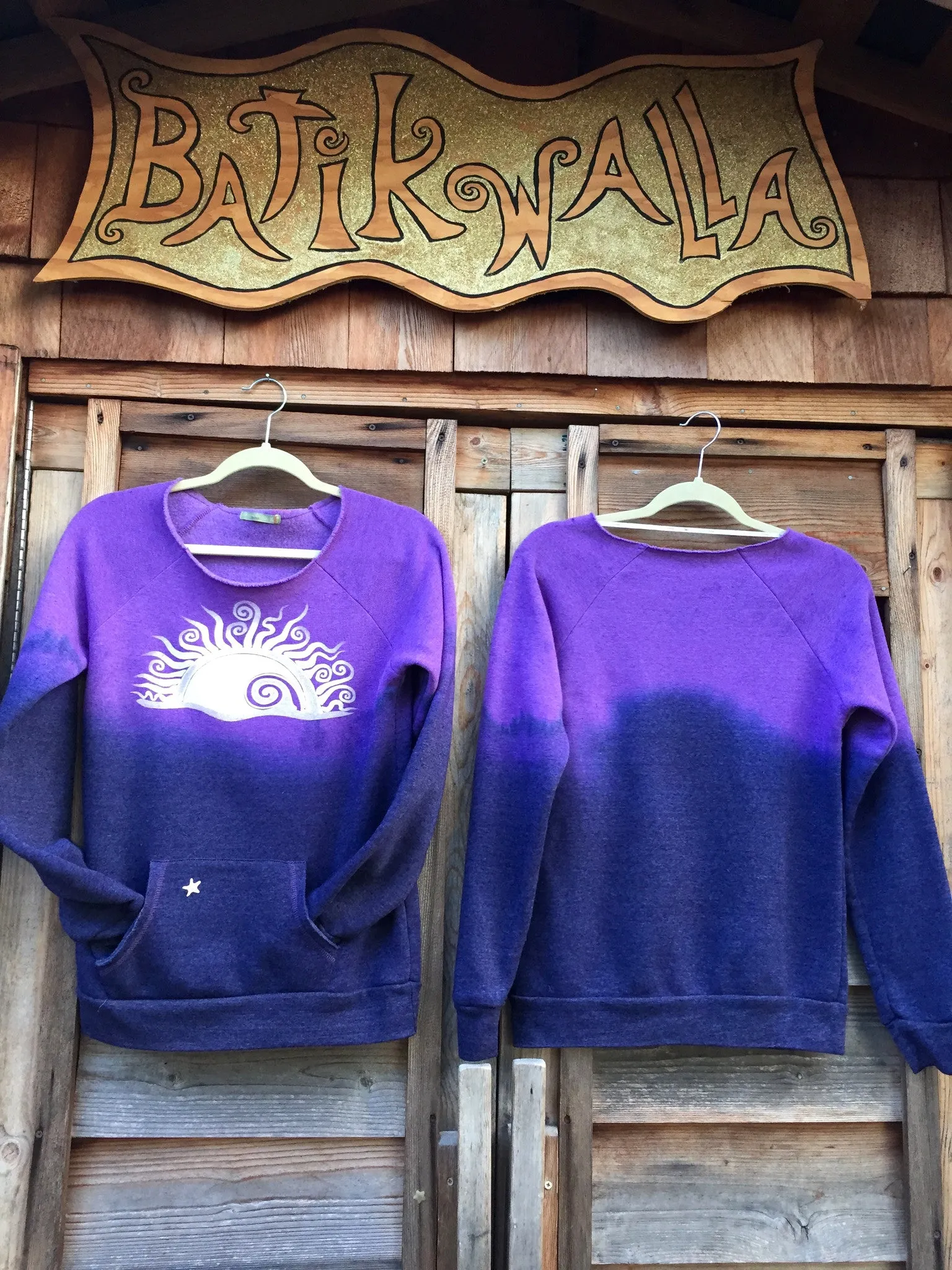 Navy Blue Ombre Eco Fleece Top