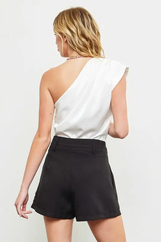 NEW!! Isabele One Shoulder Top in White