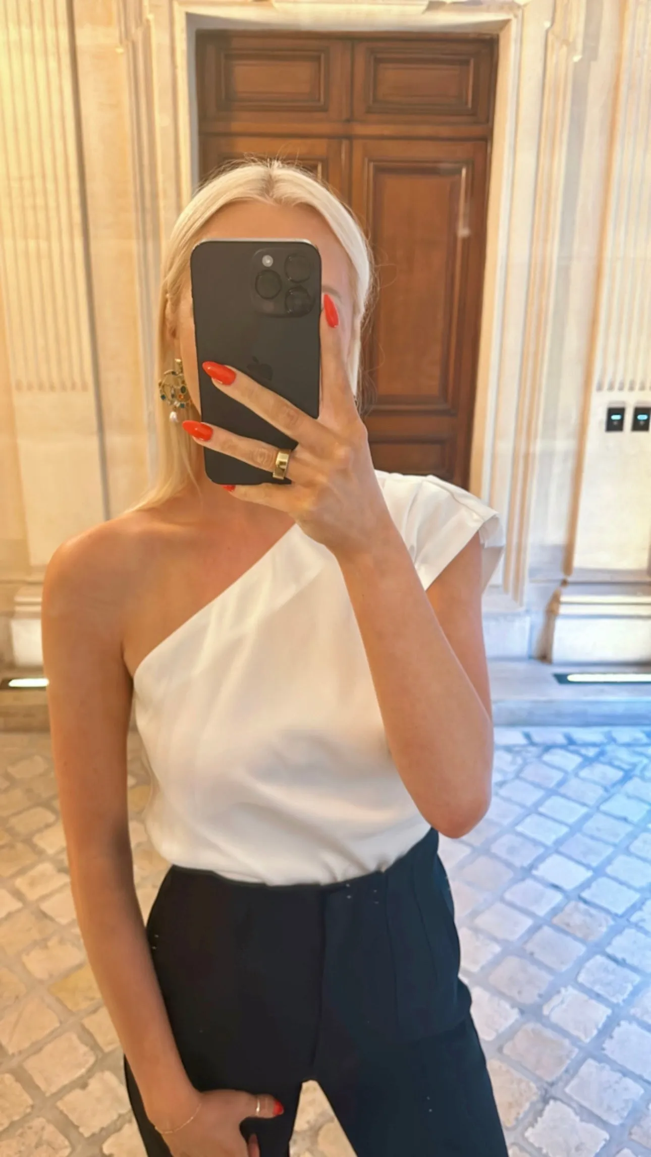NEW!! Isabele One Shoulder Top in White