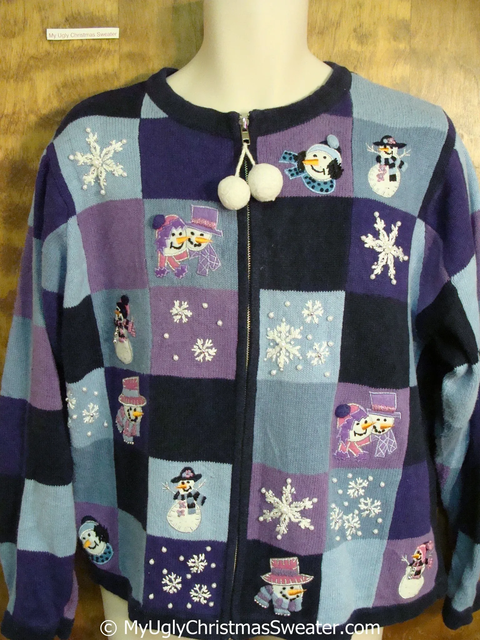 Purple and Blue Ugly Christmas Sweater