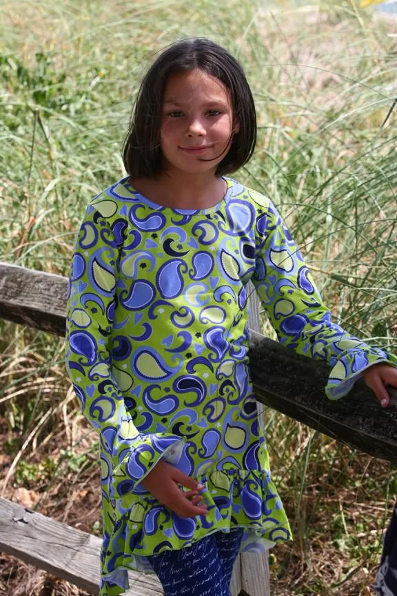 Sandy Top Green Paisley