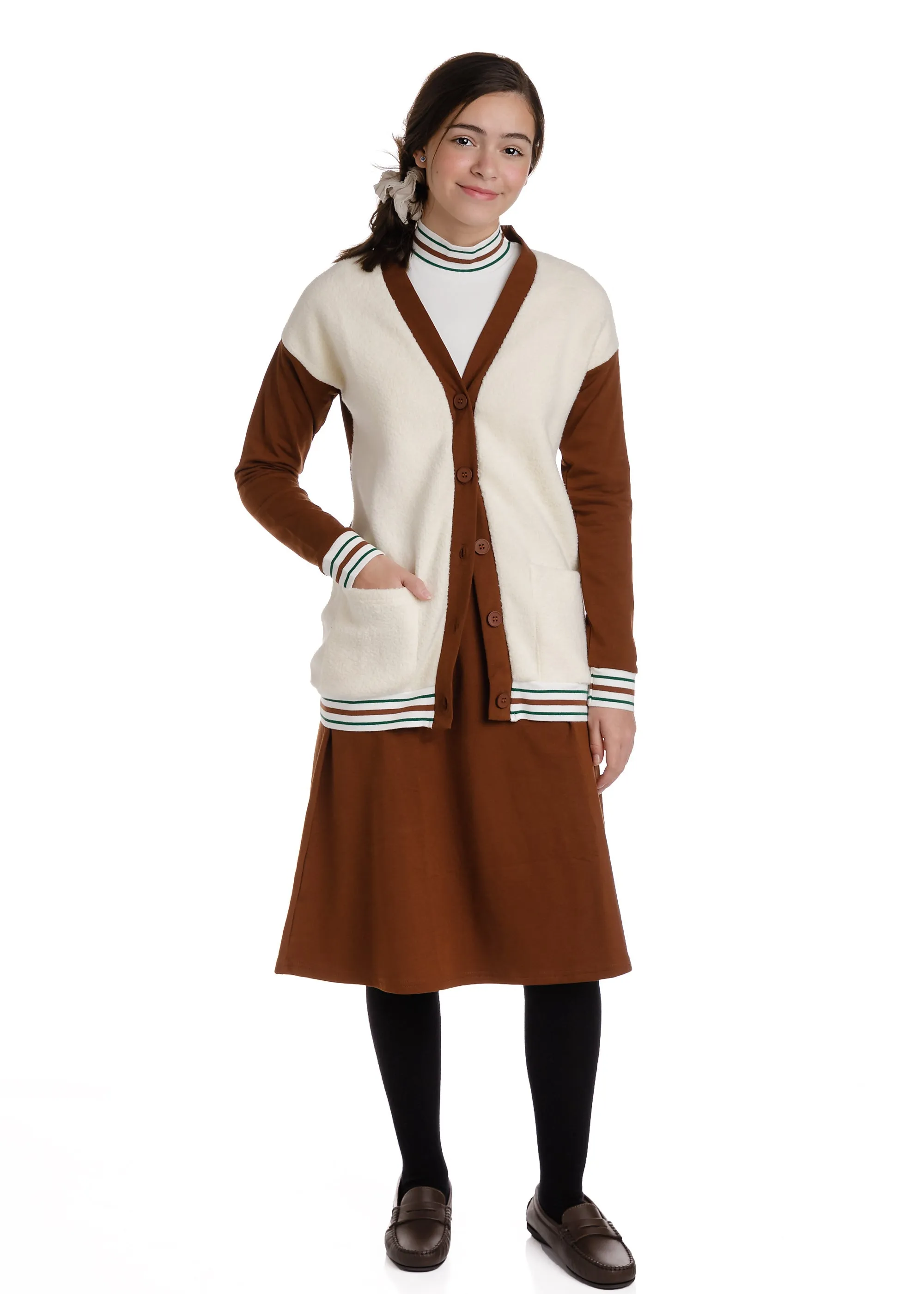 Teens Brown A-line Skirt