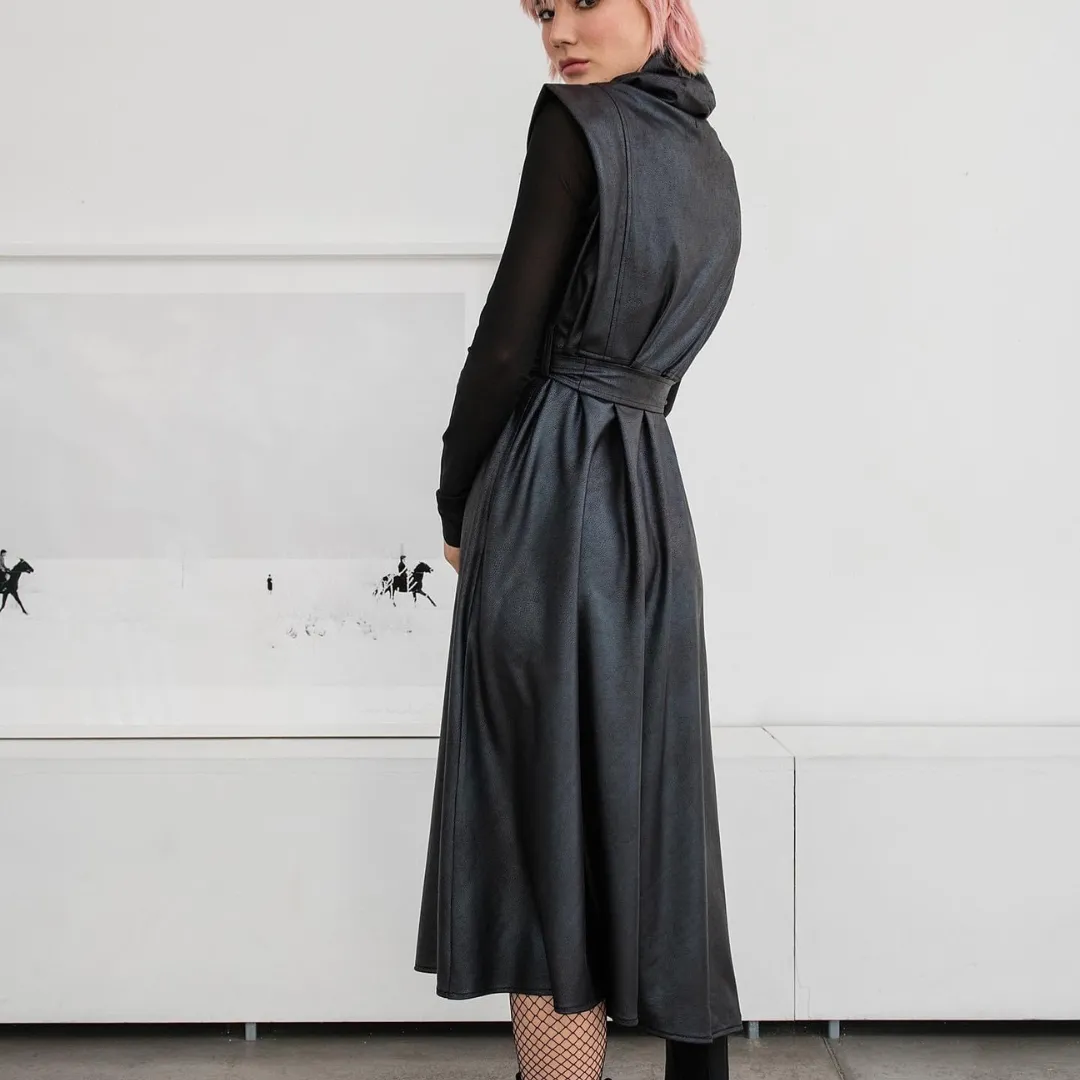 Wicked Faux Suede Zip LINK Dress